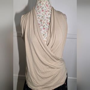 NWT Banana Republic Tan Wrap Blouse Size Large